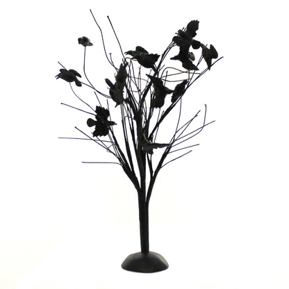 Department 56 Halloween Accessories for Village Collections Murder of Crows Tree Figurine, 10.04 Inch, Black
