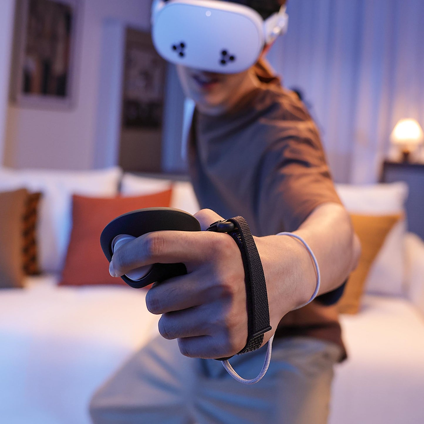 KIWI design Upgraded Controller Grips Protector Compatible with Oculus/Meta Quest 3/3S, Non-Slip Handle Cover with Battery Opening, Accessories Made for Meta