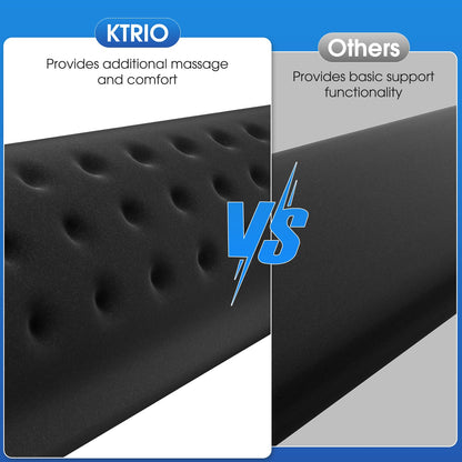 KTRIO Memory Foam Keyboard Wrist Rest Set, Ergonomic Keyboard Mouse Wrist Support for Typing Pain Relief, Stain Resistant, 2 Pcs Pad, Black