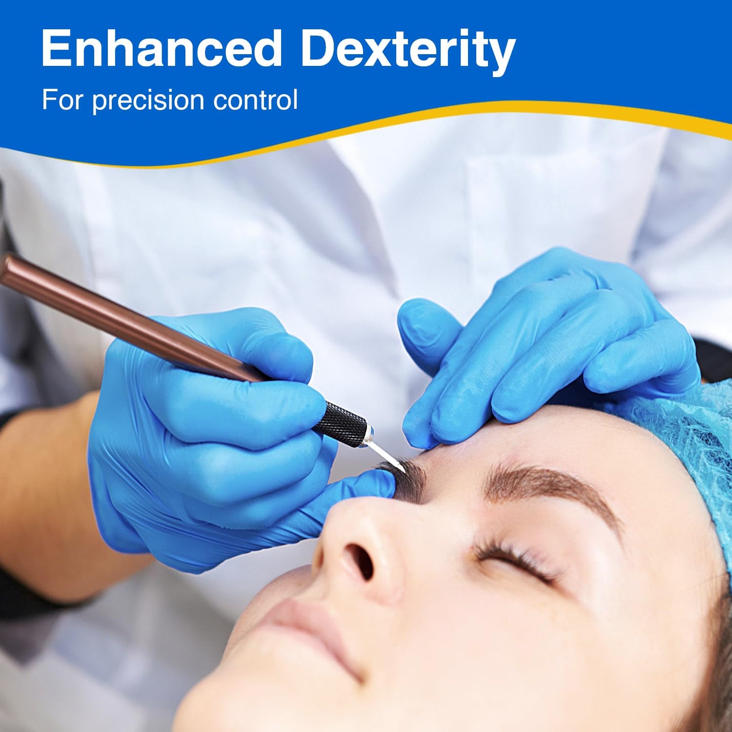 Schneider Nitrile Exam Gloves - L, 100-ct Box,Blue Disposable Gloves, Latex Free, Powder Free, Medical Glove for Cooking, Cleaning, Examination