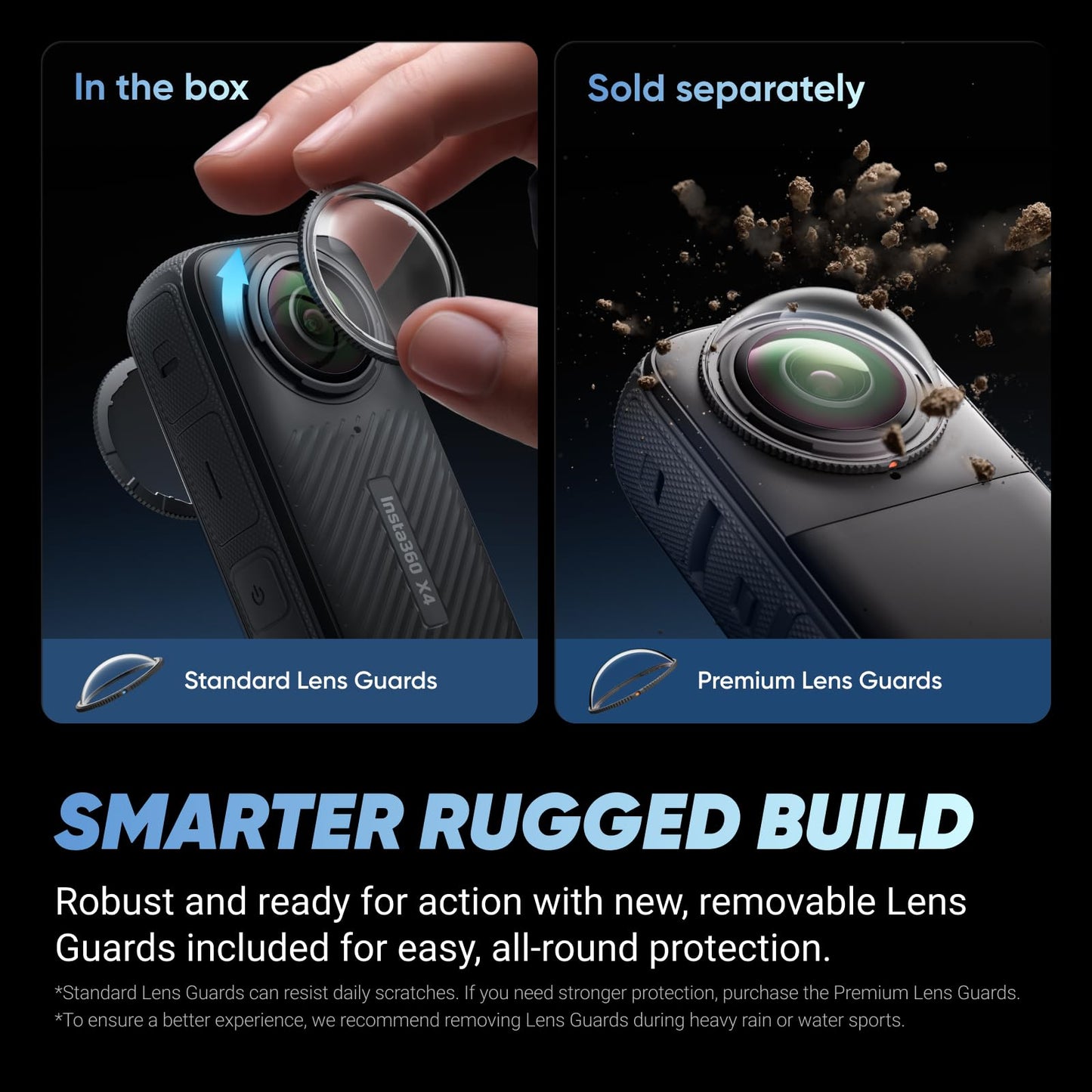 Insta360 X4 Standard Bundle - Waterproof 8K 360 Action Camera, 4K Wide-Angle Video, Invisible Selfie Stick Effect, Removable Lens Guards, 135 Min Battery Life, AI Editing, Stabilization