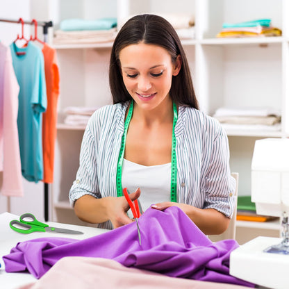 8" Scissors Bulk 6-Pack, All Purpose Scissors Stainless Steel Sharp for Office Home General Use Craft Supplies, High/Middle School Classroom Class Older Kids Scissor Set, Right/Left Handed