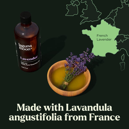 Lagunamoon Essential Oils Set - Top 6 Blends for Diffusers, Home Care, Candle Making Scents, Fragrance, Aromatherapy, Humidifiers, Gifts - Peppermint, Tea Tree, Lavender, Eucalyptus, Orange (10mL)