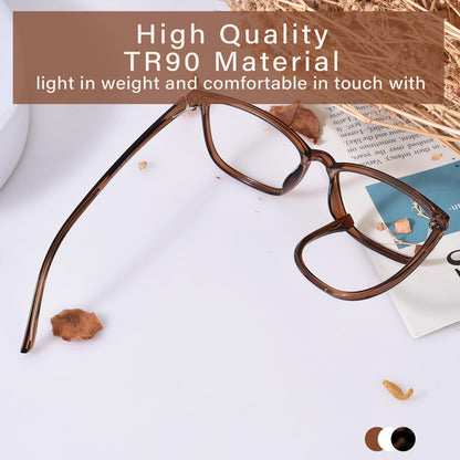 FONHCOO Blue Light Blocking Glasses Women Men TR90 Fashion Frame Computer Blue Light Glasses Anti UV Glare (Upgrade)