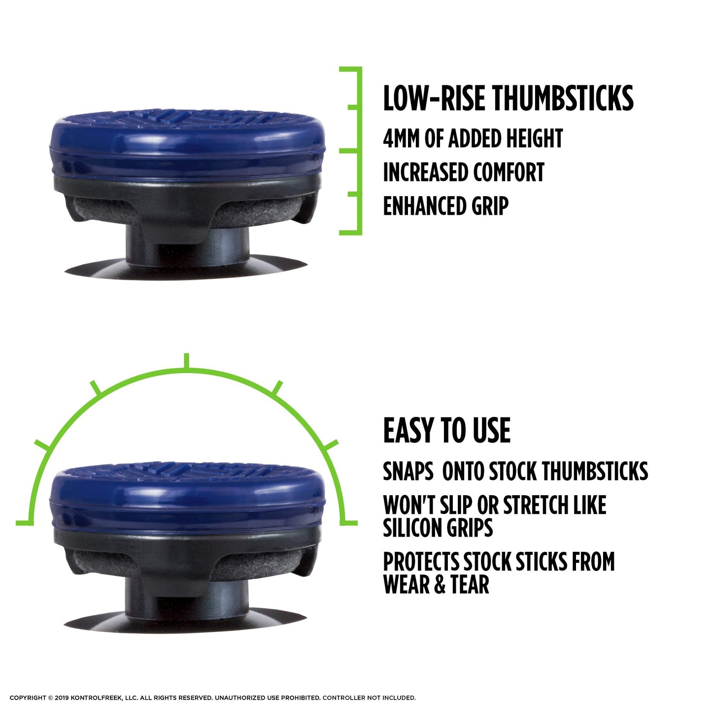 KontrolFreek Omni for Xbox One and Xbox Series X Controller | 2 Performance Thumbsticks | 2 Low-Rise Concave | Blue