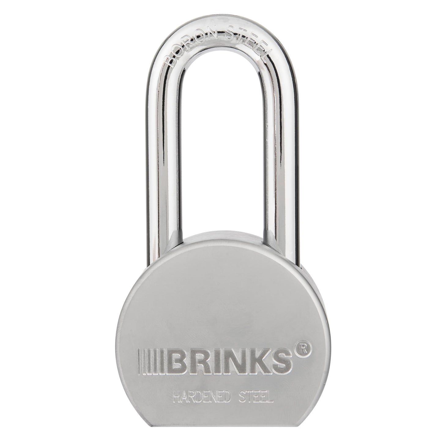 BRINKS Heavy Duty Padlock with Key, 64 mm Commercial Solid Steel with Boron Shackle for Secure Entry, Keyed Padlocks
