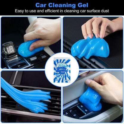 10PCS Car Detailing Cleaning Kit Interior Cleaner, Car Detailing Brushes, Car Duster, Car Cleaning Gel, Microfiber Cleaning Cloth, Car Accessories Essentials Supplies Tools for Auto,Truck, Interior