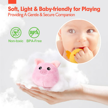 hahaland Baby Toys 6-12 Months - Surprise Barn Stuffed Farm Animals, Rattle, Crinkle, Mirror, Montessori Toys for 6 Month Old Babies Sensory Balls Toddlers 1-3 Gifts Christmas Baby Stocking Stuffers