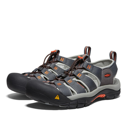 KEEN Men's Newport H2 Closed Toe Water Sandals, Magnet/Nasturtium, 10.5