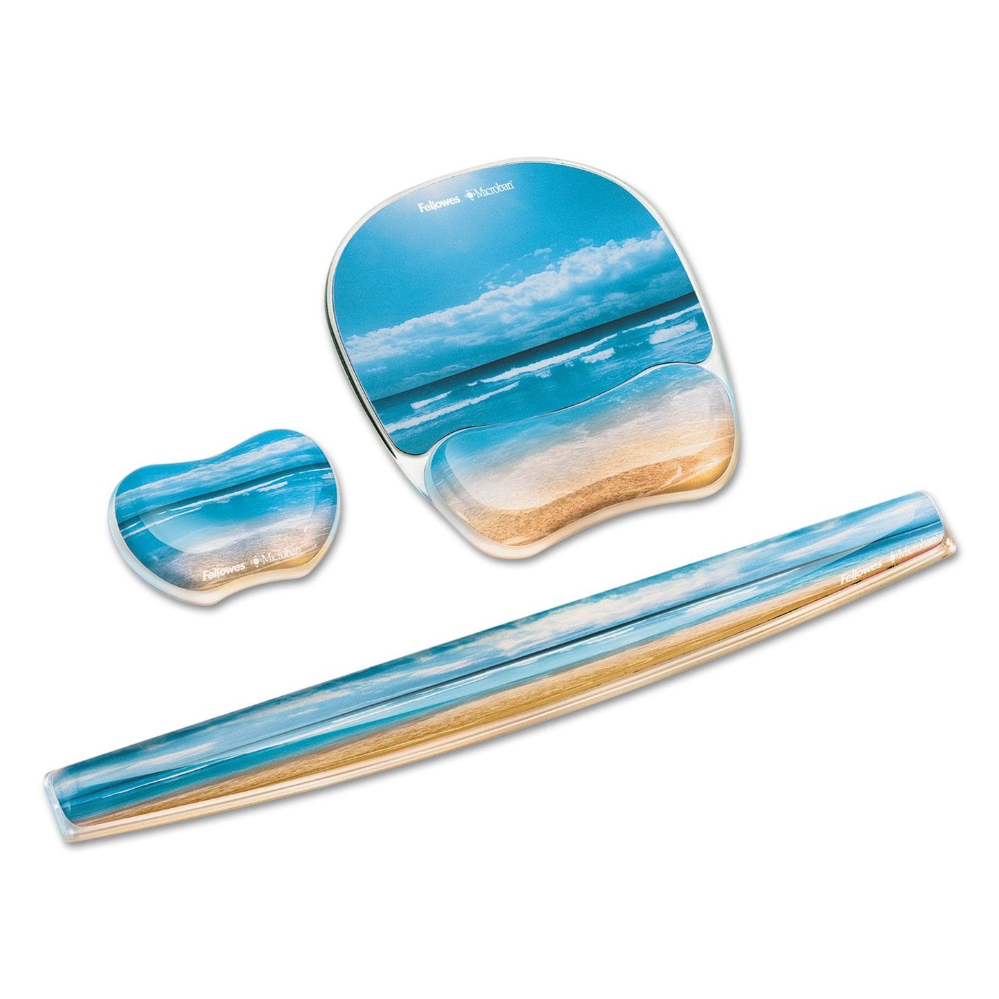 Fellowes Photo Gel Keyboard Wrist Rest with MICROBAN - Sandy Beach (9179401)
