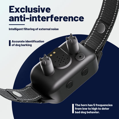 JEUJE Dog Bark Collar 2 Pack, Bark Collar for Large Medium Small Dogs, Rechargeable Smart Bark Collar, Anti Barking Training Collar with 7-Level Sensitivity + 5 Safety Modes Humane Training System