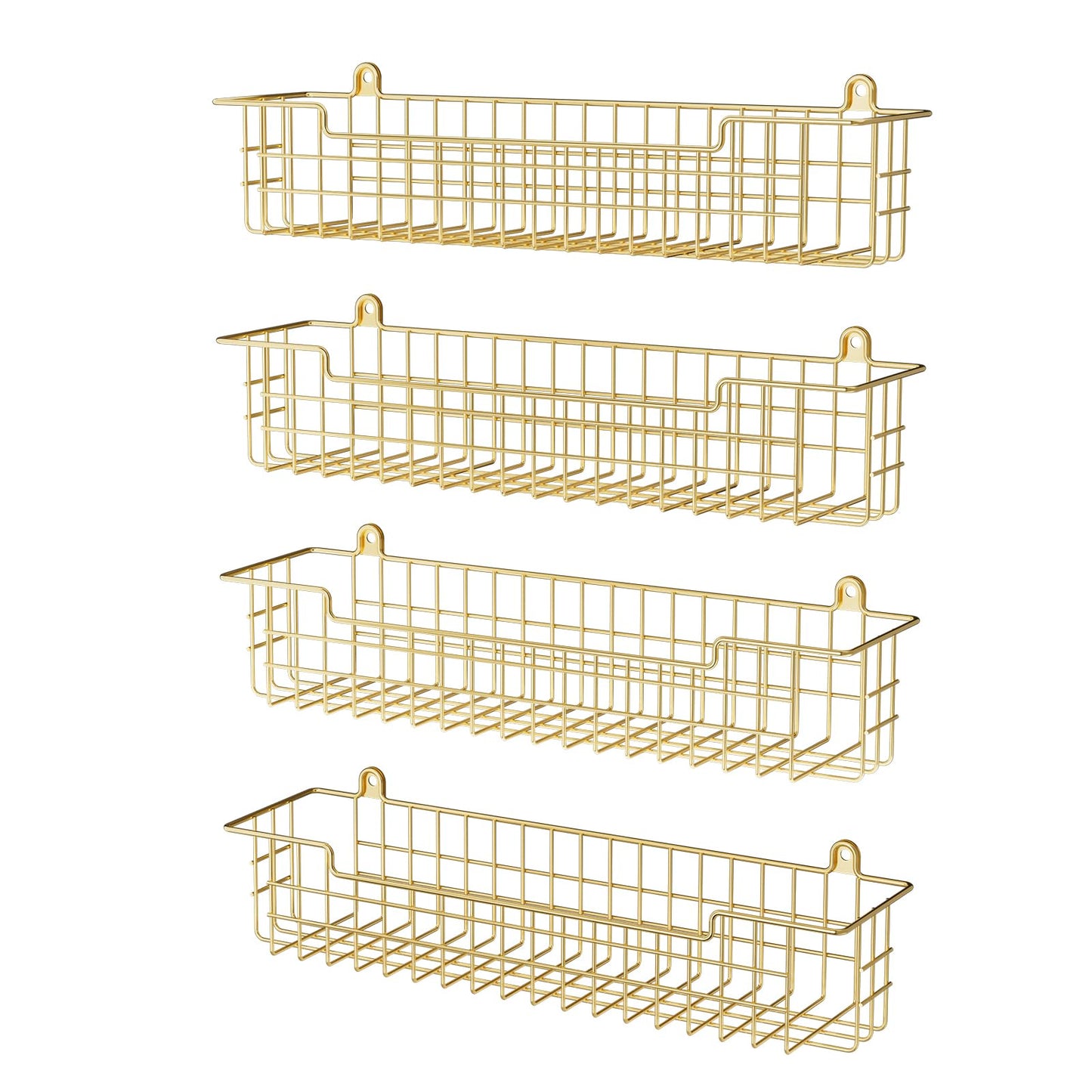 Spice Rack Organizer Wall Mount, Spice Organization Storage Shelf for Cabinet Door, 2 Packs Wall Spice Rack Saving Space for Kitchen, Black