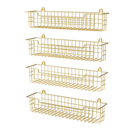 Spice Rack Organizer Wall Mount, Spice Organization Storage Shelf for Cabinet Door, 2 Packs Wall Spice Rack Saving Space for Kitchen, Black