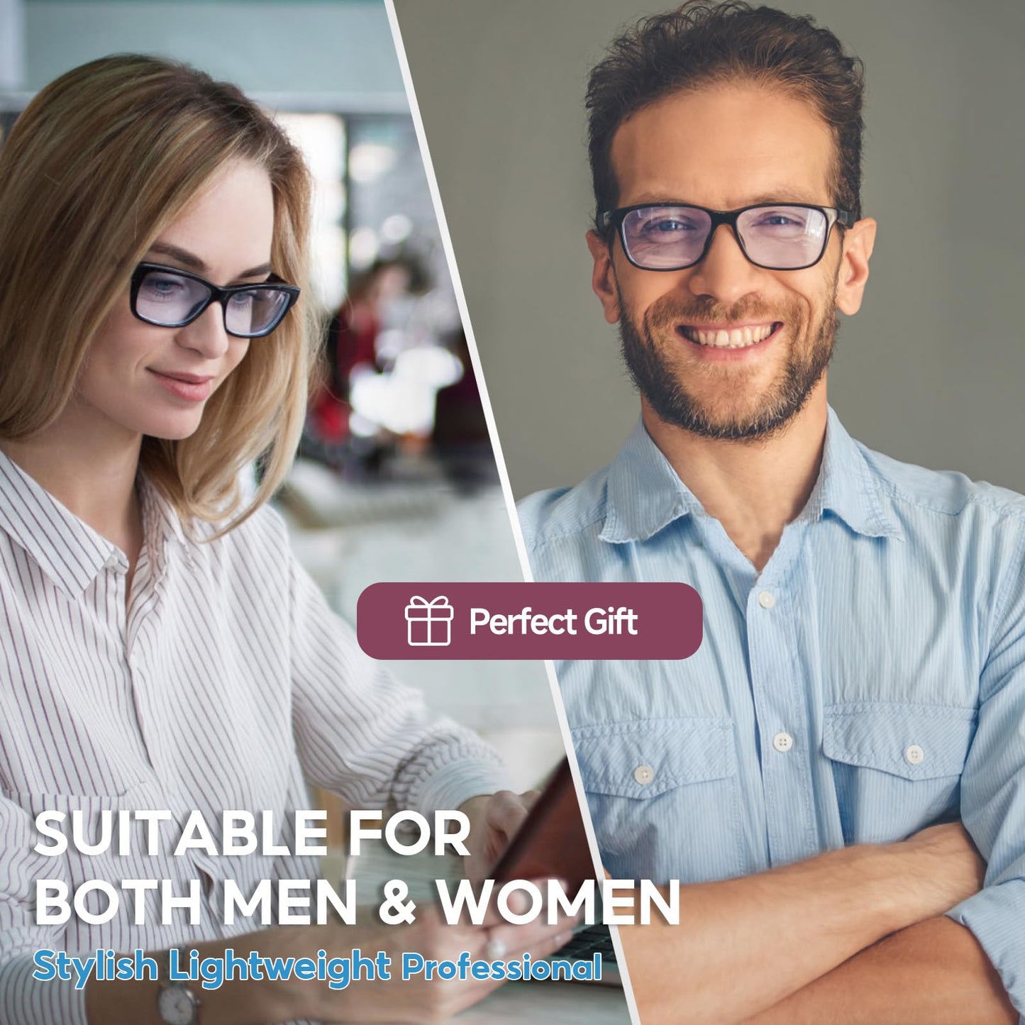 Blue Light Blocking Glasses For Men/Women Anti-Fatigue Computer Monitor Gaming Improve Sleep Reduce Eye Strain Gamer Glasses