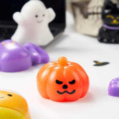 JOYIN 6 PCS Halloween Silicone Stress Relief Squishy Toys, Mini Soft Squeeze Toys for Halloween Party Favor Goodie Bag Fillers, Cute Ghost Mochis Stress Reliever Anxiety for Kids Gift