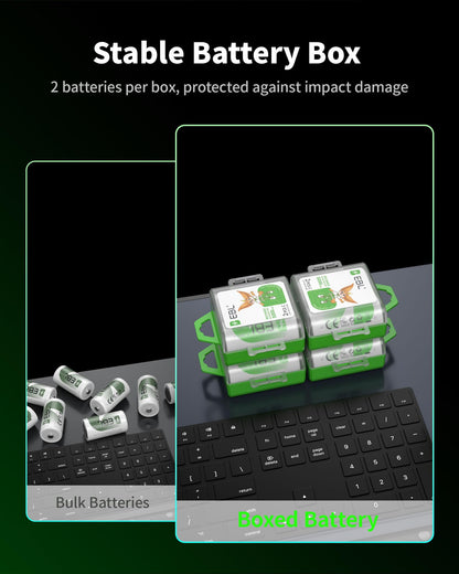 EBL Rechargeable C Batteries 5000mAh Ni-MH C Size Battery, Pack of 8