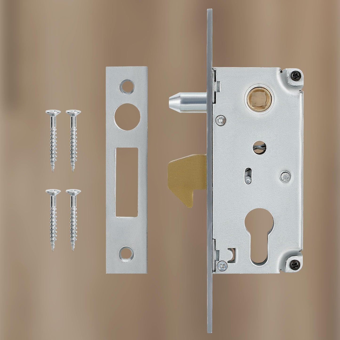 KOTARBAU® Hook Lock Sliding Gates 72/30 Mortise Lock Guide Pin Sliding Door Lock Hook Latch Lock Corrosion Resistant Strike Plate Entrance Gate
