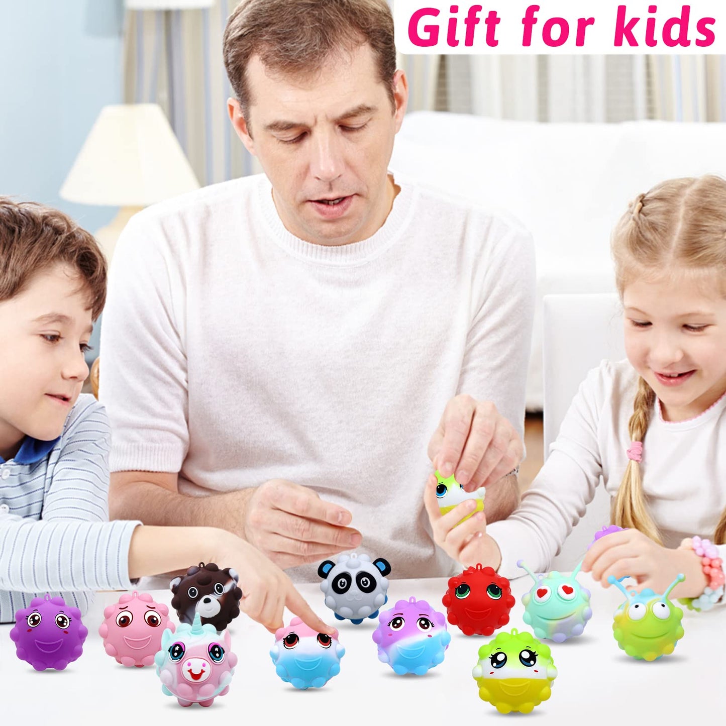 30 Pack Animal Pop Balls Party Favors for Kids,3D Pop Balls Fidget Toys,Birthday Gifts for Boys & Girls,Goodie Bag Stuffers,Pinata Stuffers Filler,Carnival Prizes,Treasure Box Toys,Kids Prizes