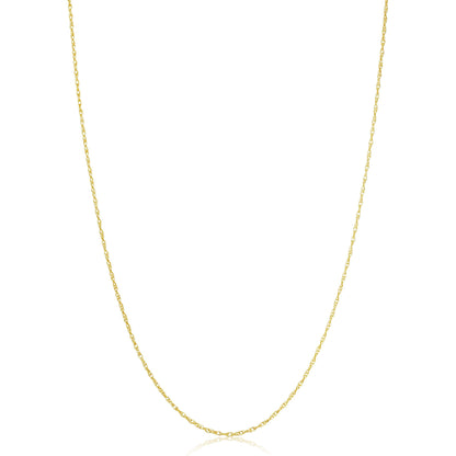 Kooljewelry Yellow Gold Plated Sterling Silver Replacement Rope Chain Necklace (1.1 mm, 20 inch)