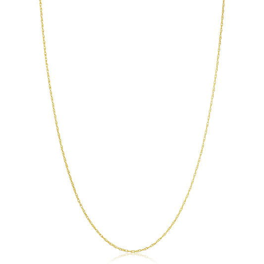Kooljewelry Yellow Gold Plated Sterling Silver Replacement Rope Chain Necklace (1.1 mm, 20 inch)
