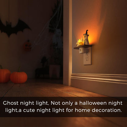 L LOHAS LED Halloween Night Light,Ghost Campfire Nightlight,Campfire Flickering Night Lights Plug into Wall,Halloween Decorations for Party,Adults,Kids,Gift