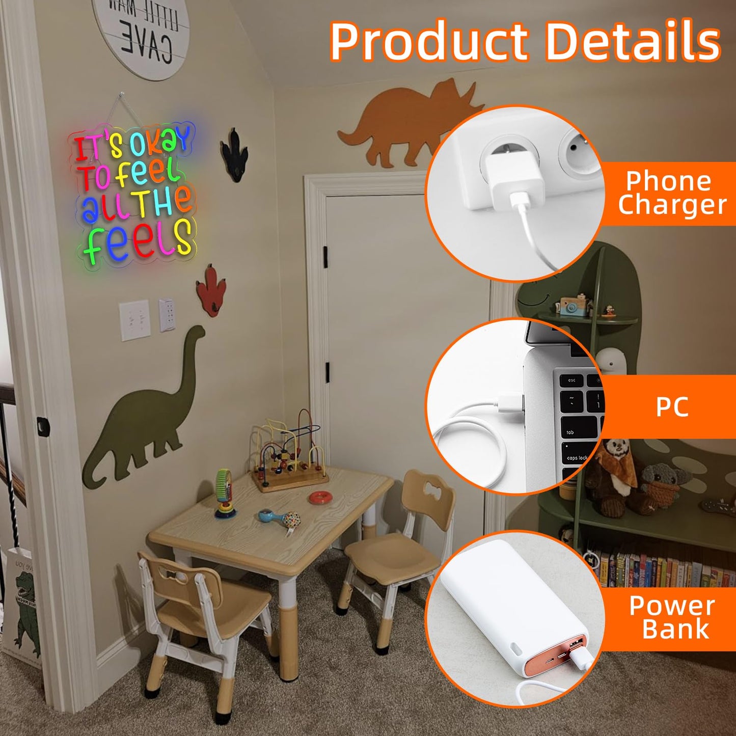 This Must Be The Place Neon Sign Warm White Letter Led Signs for Wall Decor Usb Word Light Up Signs for Bedroom Salon Man Cave Beer Home Bar Wedding Birthday Party Decor Gifts