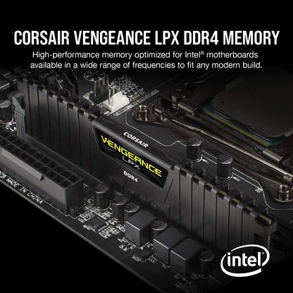 CORSAIR VENGEANCE LPX DDR4 RAM 32GB (2x16GB) 3200MHz CL16-20-20-38 1.35V Intel AMD Desktop Computer Memory - Black (CMK32GX4M2E3200C16)