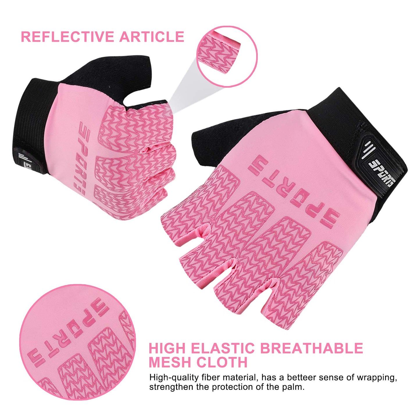 Accmor Kids Sport Half Finger Gloves for Boys Girls - Cycling, Camping, Fishing, Outdoor Sports