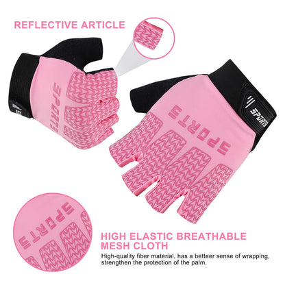 Accmor Kids Sport Half Finger Gloves for Boys Girls - Cycling, Camping, Fishing, Outdoor Sports