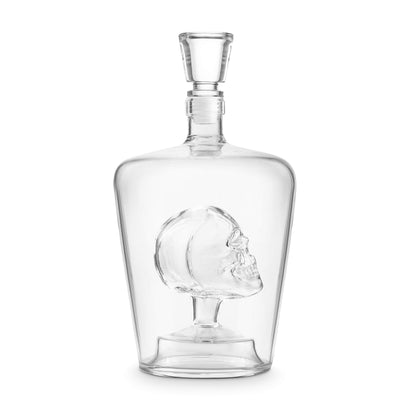 Final Touch Brain Freeze Skull Decanter - 34oz Handblown Glass with Intricate Skull Inside - Ideal for Halloween Decor, Themed Parties, Enhances Liquor Display with Freshness Seal