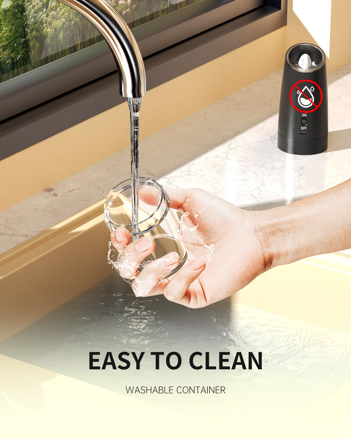 CIRCLE JOY Rechargeable Electric Salt and Pepper Grinder Set Gravity Salt and Pepper Mills Set with LED Light, No Battery Needed, Adjustable Coarseness, Washable 135ml Container, Black