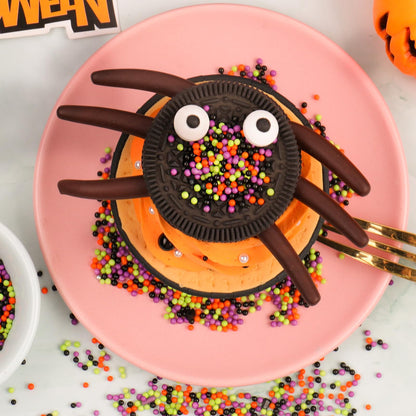 Halloween Sprinkles Edible for Cake Decorating, 8Oz Fall Sprinkles with Black Orange Purple Nonpareils and Jimmies, Eyeball, Black Sugar and Orange Pumpkin for Cupcakes Cookie Ice Cream Baking Topping