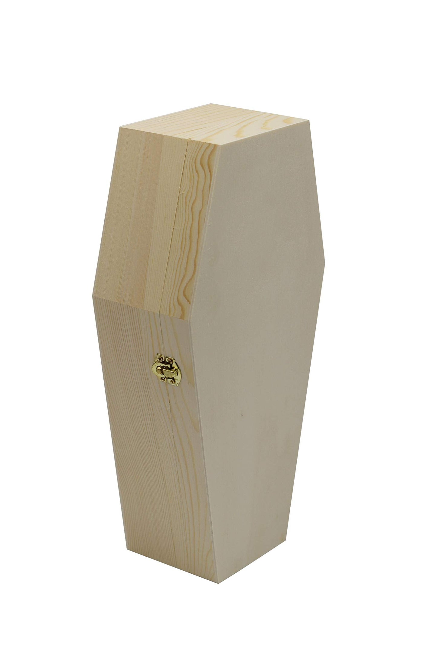 Creative Hobbies Medium 12 Inch Halloween Coffin Box - Fillable Hinged Box for Halloween Décor, Party Favor, Goth, Decoration, Pet Casket