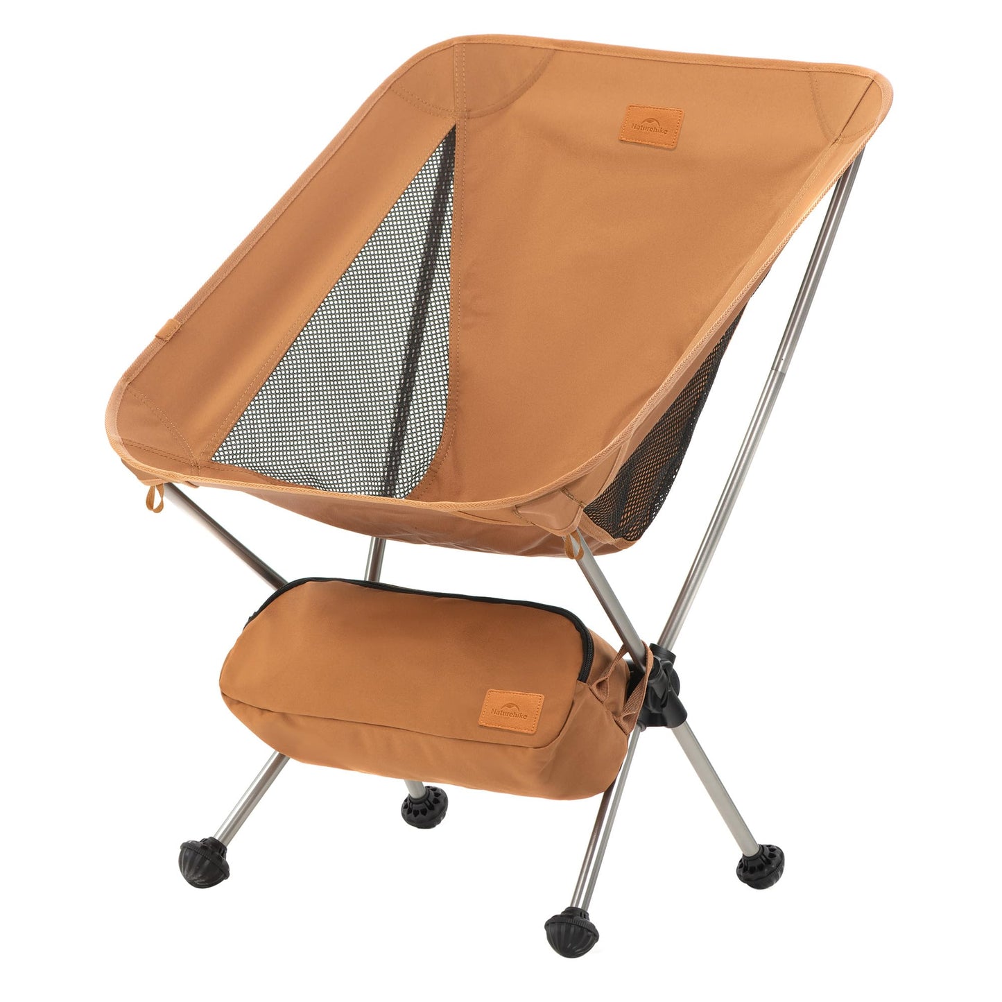 Naturehike YL08 Ultralight Camping Chair, 2.12 LBS Portable Backpacking Chair with Anti-Sinking Feet, Lightweight Compact Collapsible Camp Chair Folding Hiking Chair