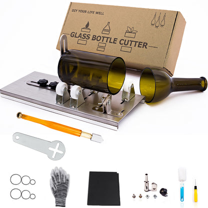 Glass Bottle Cutter, Upgraded Bottle Cutting Tool Kit, DIY Machine for Cutting Wine, Beer, Liquor, Whiskey, Alcohol, Champagne, Bottle Cutter for Round Bottle by Camdios