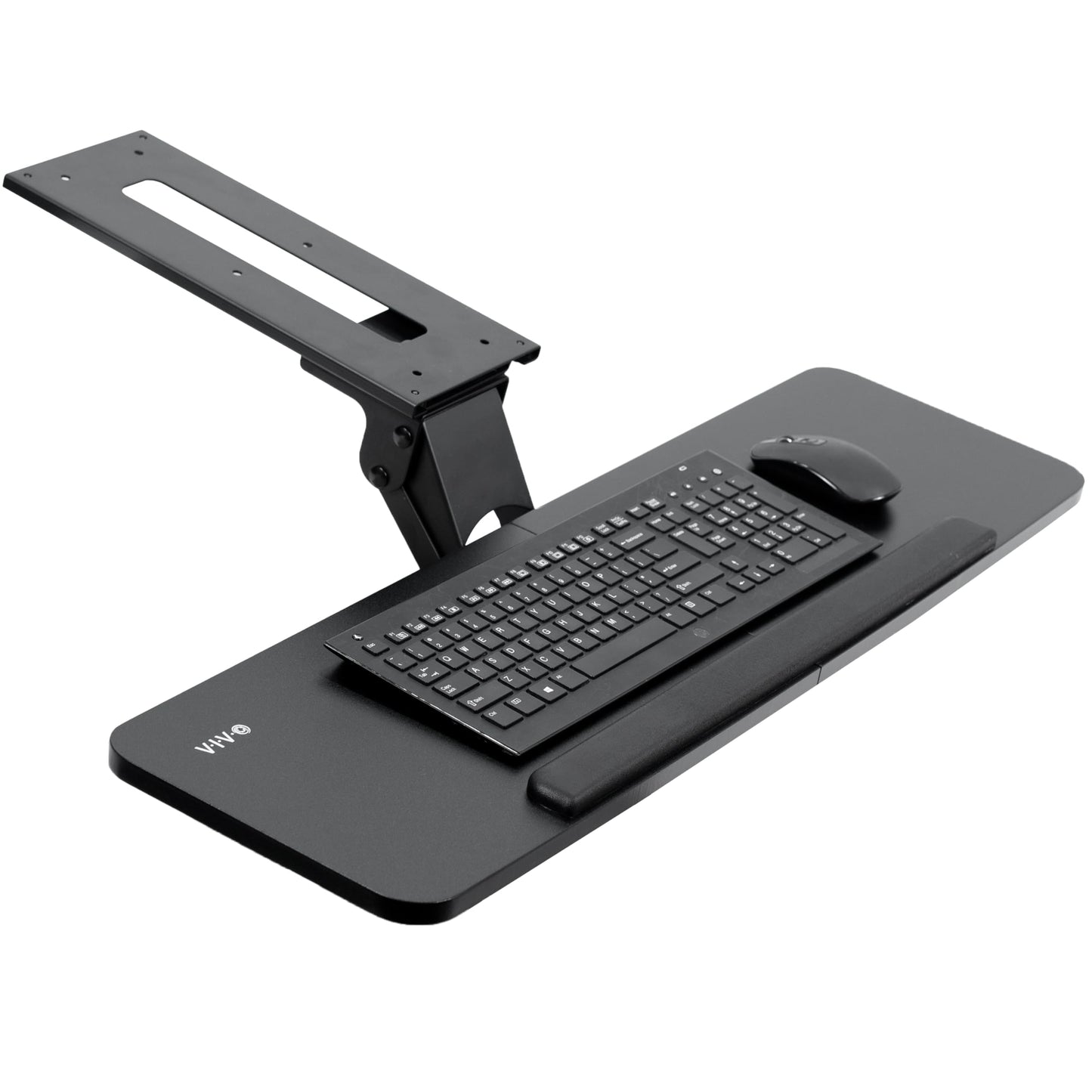 VIVO Adjustable Computer Keyboard & Mouse Platform Tray Ergonomic Under Table Desk Mount Drawer Underdesk Shelf (MOUNT-KB03B)
