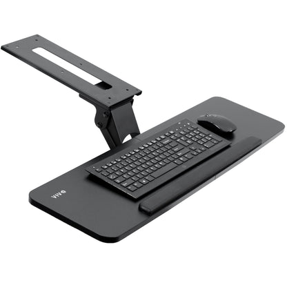 VIVO Adjustable Computer Keyboard & Mouse Platform Tray Ergonomic Under Table Desk Mount Drawer Underdesk Shelf (MOUNT-KB03B)