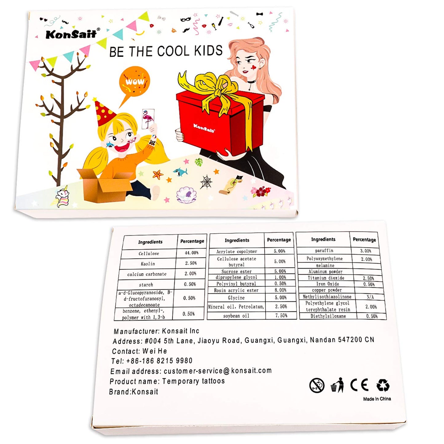 Halloween Temporary Face Tattoos (12Pack), Konsait Day of the Dead Sugar Skull Floral Black Skeleton Web Red Roses Full Face Mask Tattoo for Women Men Adult Kids Boys Halloween Party Favor Supplies