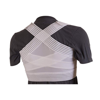 DMI Posture Corrector, Unisex, White, Criss-Cross Foam Bands, Extra Large, 46" to 48" Chest Size