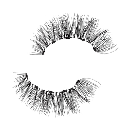 KISS Magnetic Eyeliner & Lash Kit, Tempt, 1 Pair of Synthetic False Eyelashes With 5 Double Strength Magnets and Smudge Proof, Biotin Infused Black Magnetic Eyeliner with Precision Tip Brush