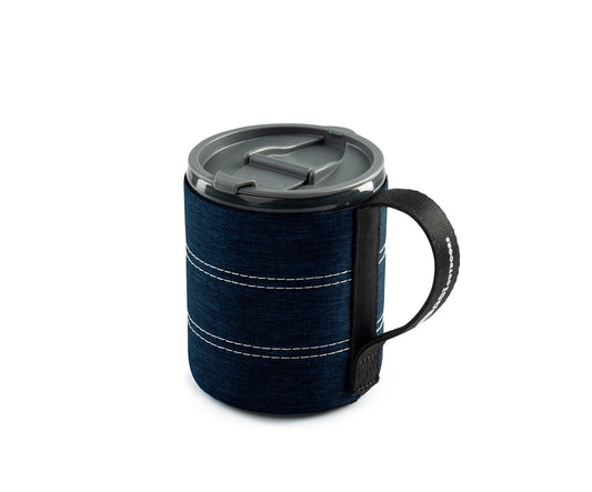 GSI Outdoors Infinity Lightweight Neoprene Backpacker Neoprene Mug for Camping and Backpacking - 17 oz - Heathered Blue