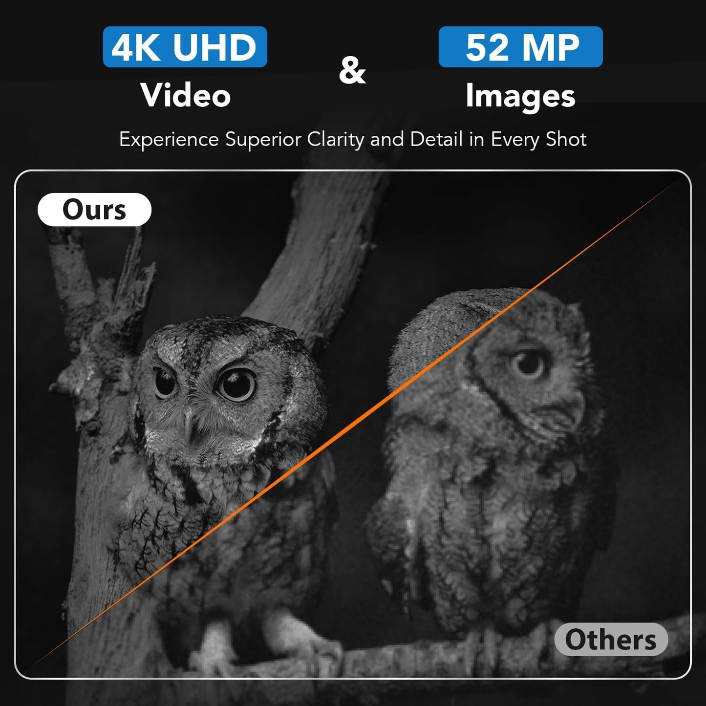 GTHUNDER Night Vision Goggles, Night Vision Binoculars – 4K UHD Video, 52MP Photos, App Remote Control, 10X Zoom, 4" HD Screen, 984ft, 7-Level IR, 4000mAh Battery, 32GB– Ideal for Hunting & Security