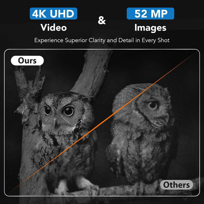 GTHUNDER Night Vision Goggles, Night Vision Binoculars – 4K UHD Video, 52MP Photos, App Remote Control, 10X Zoom, 4" HD Screen, 984ft, 7-Level IR, 4000mAh Battery, 32GB– Ideal for Hunting & Security