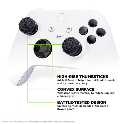 KontrolFreek FPS Freek Battle Royale Nightfall Performance Kit for Xbox One and Xbox Series X Controller | Includes Performance Thumbsticks and Performance Grips | Black