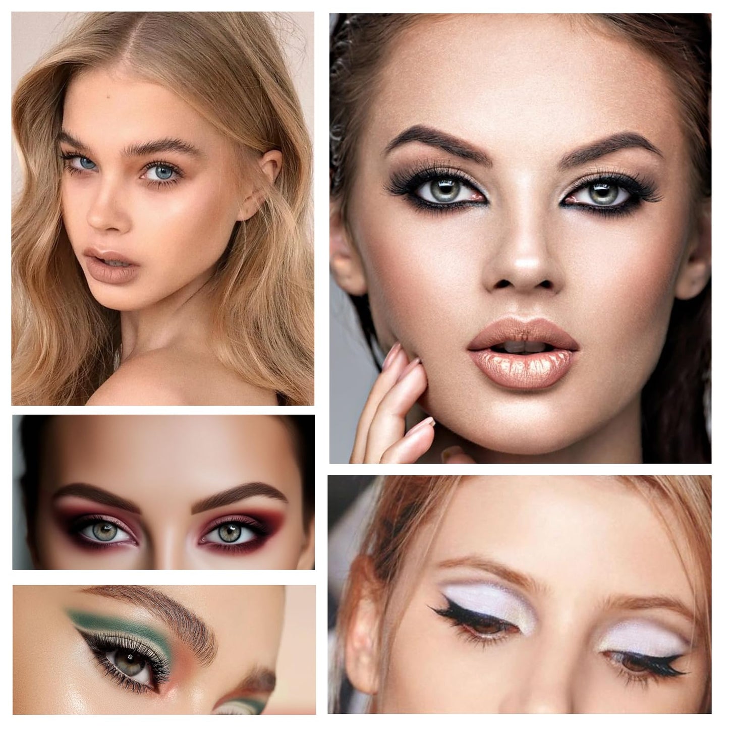 FIVEFULU Single Black Eyeshadow, Pressed Powder Matte Eye-Shadow Palette Make-up, Blendable Long Lasting High Pigment Black Eye Makeup Halloween Paint & Face Body Paint