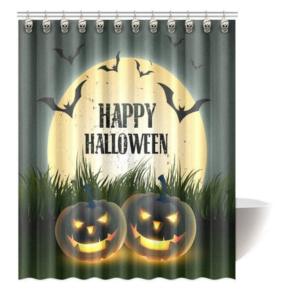 Jetec 12 Pcs Skull Shower Curtain Hooks Halloween Shower Rings Decorative Skeleton Curtain Hook Rings Stainless Steel Bathroom Hooks with Skull Decor for Home Halloween (Spooky Style)