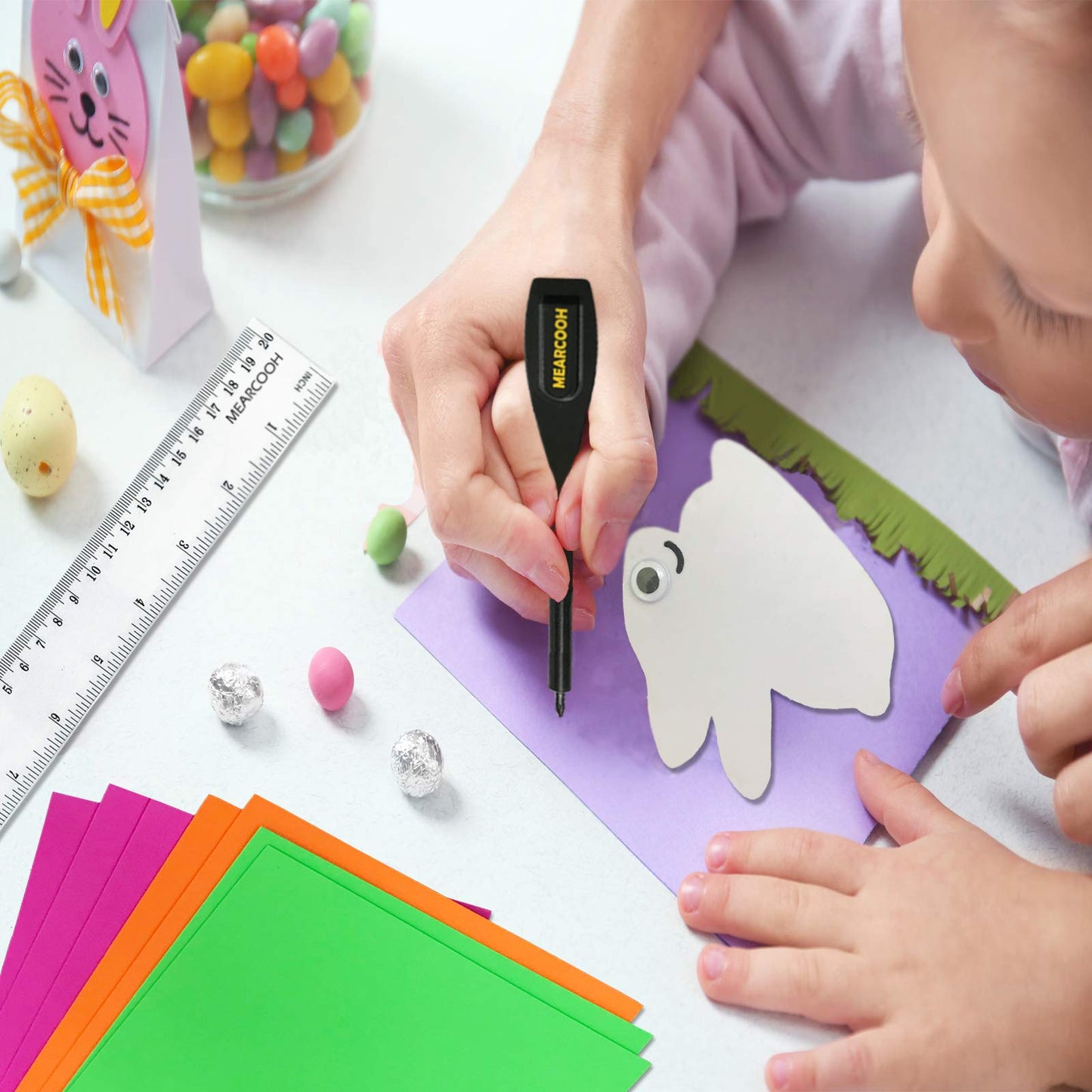 84PACK Foam Craft Sheets 8.5x5.5 inch Eva Color Bulk Foam Paper Set for Kids Classroom Art Craft Projects DIY Handcraft by MEARCOOH