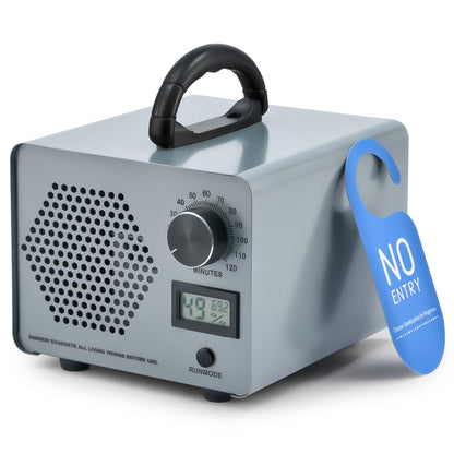 CREWORKS Ozone Odor Machine, Commercial Ozone Generator Air Purifier with Timer Display, 38000 mg/h Ozone Machine for Car Home Smoke Pet Odor Removal, High Capacity for 3200 sq ft Room, Silver