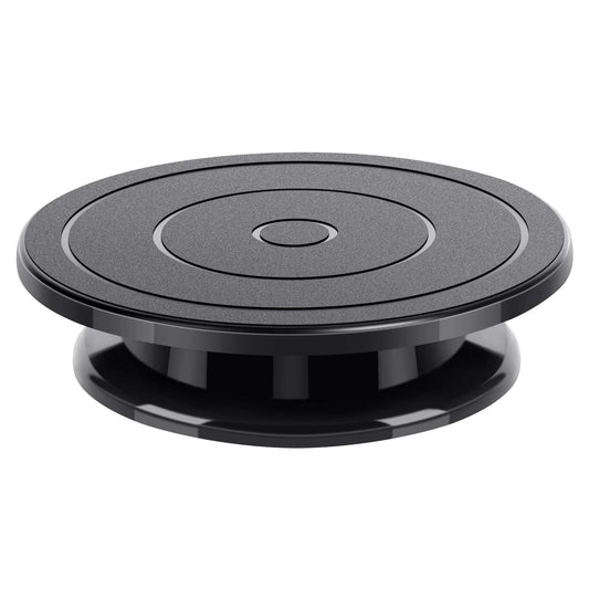 Kootek 11 Inch Rotate Turntable Sculpting Wheel Revolving Cake Turntable Black Painting Turn Table Lightweight Stand for Paint Spraying Spinner, Cake Decorating, Displaying Item