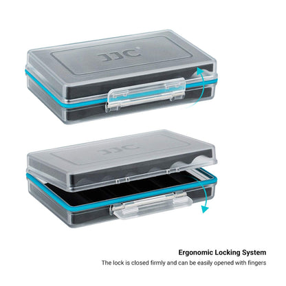 JJC 18650 Battery Case, Shockproof & Water-resistant Battery Storage Holder for 6 x 18650 Battery, PC Shell Easy to Carry